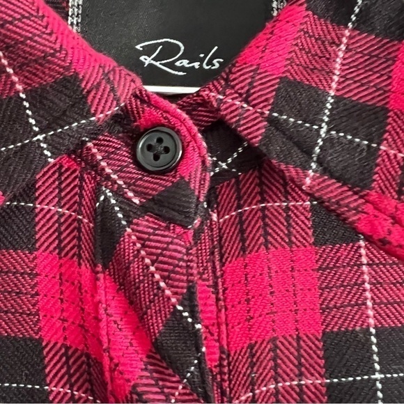 Rails Hunter Check Plaid Super Soft Button Up Red & Black Shirt S - Picture 3 of 13
